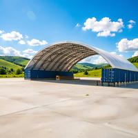 Abri en dôme, structure en acier avec couverture en PVC imperméable et résistante aux UV pour le stockage en extérieur