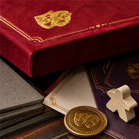 Jeu de société personnalisé pour la production théâtrale, impression dorée en relief quadricolore sur carton pour l'édition B2B et l'éducation