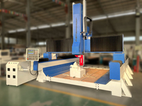 Cina 5 sumbu 4 sumbu 3 sumbu 1325 6090mini otomatis patung 3d busa putar patung kayu ukiran Cnc Router mesin pemotong kayu
