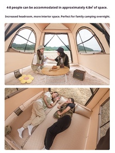 Tùy chỉnh ngoài trời tự động Inflatable Lều Oxford không thấm nước lớn đôi nhanh chóng mở lều cắm trại - Product Image 4
