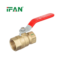Vanne à boisseau sphérique en laiton IFAN ODM OEM 1/2'' avec poignée papillon à étanchéité renforcée pour le contrôle de l'eau d'irrigation de jardin