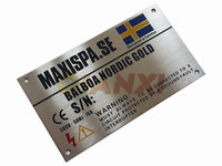 Insigne gravé Logo en métal Plaque signalétique en aluminium Emblème SS Gravé Plaques signalétiques en métal en acier inoxydable