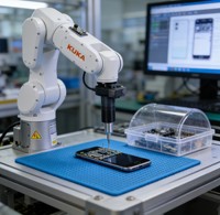 Bras robotisé KUKA Compact à 6 axes d'origine avec une charge utile de 6,8 kg, robot d'assemblage industriel haute vitesse pour la fabrication électronique