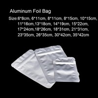 Sac refermable plat en aluminium de haute qualité, réutilisable, argenté, pour emballage de snacks, résistant à l'humidité
