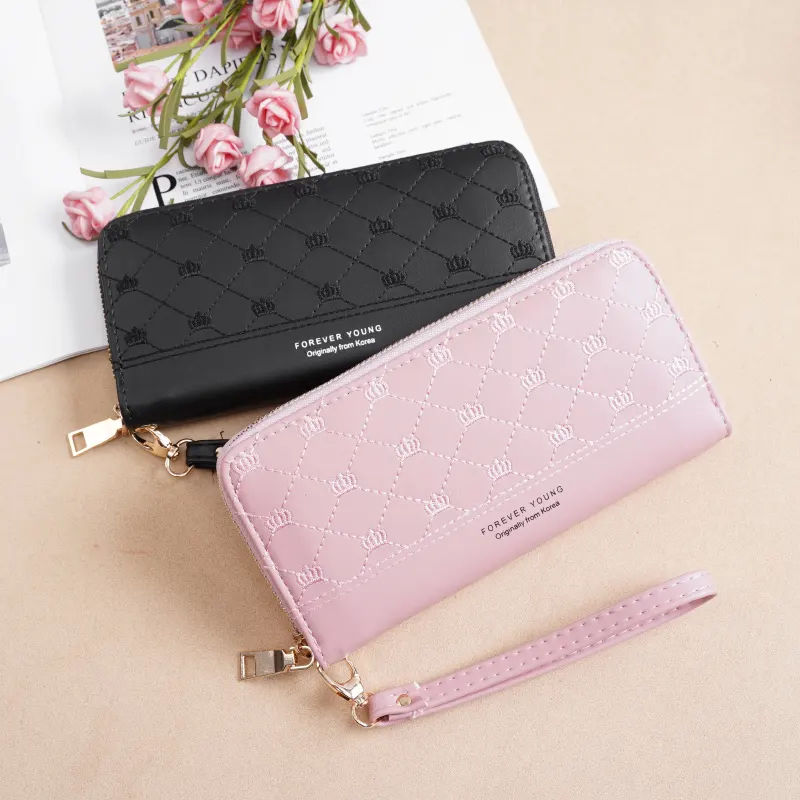Fashion premium good PU leather women purse wallet 2020 women wallet purse