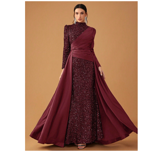 Women's Formal Heavy Duty Evening Gowns Dresses Premium Elegant Long Dress  Fashion Sequin Evening Dress| Alibaba.com