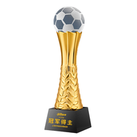 Ensemble de trophées en cristal ELOR pour les meilleurs joueurs de football, prix créatifs de ballon d'or pour les compétitions sportives, horloge en métal