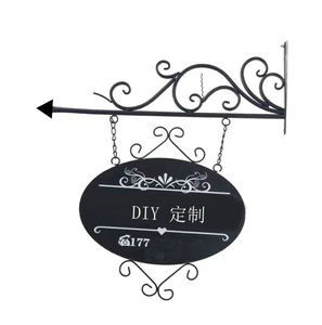 Soporte <span class=keywords><strong>de</strong></span> Pared Rústico Vintage para Letreros, Soporte <span class=keywords><strong>de</strong></span> <span class=keywords><strong>Hierro</strong></span> Fundido para Letreros <span class=keywords><strong>de</strong></span> Tienda o Porche, Recubrimiento en Polvo, Letrero para Exteriores - Product Image 1