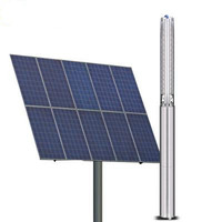 Pompe à eau solaire de haute qualité, système de pompe submersible solaire pour l'abreuvement des puits et l'approvisionnement en eau.