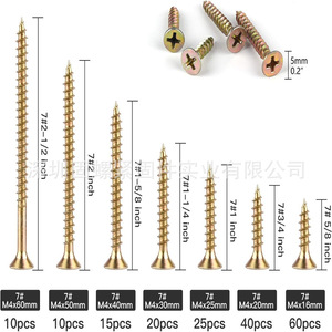 M4 #7 Drywall Screw Assortment Kit 180pcs Metric Black Flat Head Self Tapping Screws For Drywall Fixing - Product Image 4