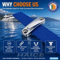 Sangle de fixation marine en acier inoxydable 316 avec boucle de 25 mm pour yacht et bateau, accessoires de quincaillerie