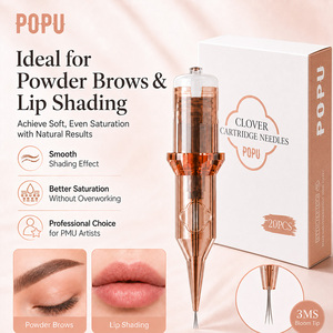 POPU Clover 3MS Mist Shading PMU Kartuschennadeln im Shower-Style mit Bloom-Spitze für Powder Brows, Lip Shading und Permanent Make-up - Product Image 1
