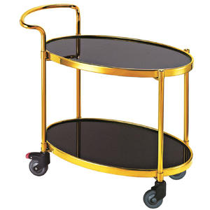 Chariot à vin du sud en métal doré électrique haut de gamme C90 avec une capacité de 2 à 3 litres pour les services de thé et de gâteau de banquet de club d'hôtel et de restaurant KTV - Product Image 1