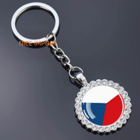 Porte-clés fleur en strass drapeau du Brunei, très populaire, pour sac à dos, décoration de clés, breloque de portefeuille, souvenir de voyage