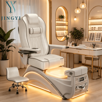 Fauteuil de pédicure magnétique personnalisé avec bain de pieds à remous, fauteuil de pédicure de luxe pour spa des ongles