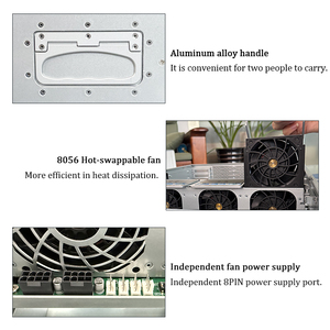 7u 8GPU trường hợp máy chủ với cung cấp điện Gen5 PCIe 5.0 Rackmount GPU Chassis cho học tập sâu ai tính toán nhôm mát Fan - Product Image 5