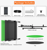 Tourne-disque de photographie plate-forme de table tournante 360 photomaton Spinner curseur de caméra rotatif pour la prise de vue vidéo de produit