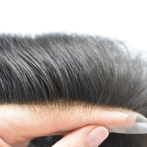 Prothèse capillaire homme de haute qualité en cheveux humains Remy, ondulation naturelle, ultra-fine, en dentelle, pour remplacement capillaire - Product Image 5