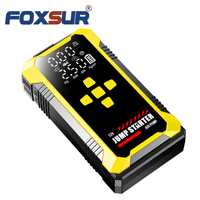 Démarreur de voiture FOXSUR 26640mAh avec gonfleur de pneus, batterie externe et compresseur d'air 12V