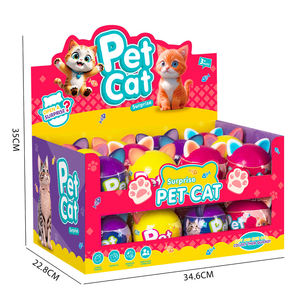 Jinying - Figuras de Gatos de Plástico Personalizadas con Accesorios, Huevo Sorpresa, Juego de Imitación, Figura de Animal, Modelo de Juguete de Flor - Product Image 6