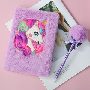 Cuadernos <span class=keywords><strong>de</strong></span> princesas <span class=keywords><strong>de</strong></span> unicornio personalizados para niños, agenda <span class=keywords><strong>de</strong></span> felpa, productos nuevos, 2021 - Product Image 4
