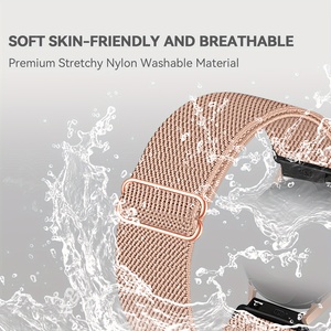 22mm Leoparden muster Galaxy Uhren armband Soft Stretchy Nylon Solo <span class=keywords><strong>Loop</strong></span> Band für SamSung Galaxy Watch 6/5/4/ Pro - Product Image 5