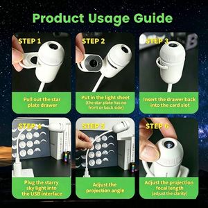 Uab <b>Plug</b>-<b>in</b> Projection Nightlight LED Touch Control Colorful Glass Replaceable Lens Rotatable OEM/ODM Customized Service Bedroom - Product Image 3
