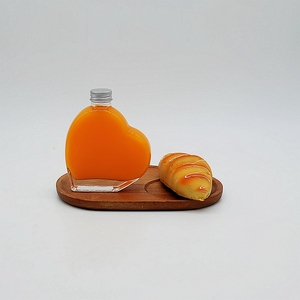 Reciclable único especial amor en forma de <span class=keywords><strong>corazón</strong></span> 180ml 6oz vidrio transparente deseando botella de vino botella de jugo de café frío con caja de regalo - Product Image 3
