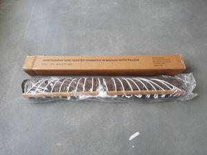 Heavy Duty 550LBS capacità <span class=keywords><strong>marrone</strong></span> trapuntato <span class=keywords><strong>amaca</strong></span> con spalmatore bar e cuscino rimovibile per esterno - Product Image 6