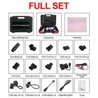 Kit de Adaptadores de Diagnóstico OBD LAUNCH, Juego de Conectores Universales Negros para Electrónica de Automóviles, 12V, Múltiples Adaptadores