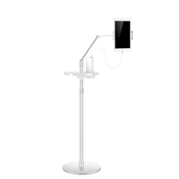 Support universel pliable en métal flexible à bras longs réglable à 360 degrés (68-173 cm) noir/argent pour tablette PC