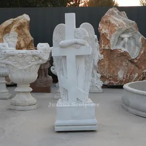 Statue da giardino con angelo piangente a grandezza naturale del cimitero in vendita