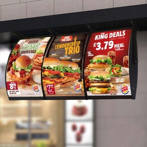 ร้านอาหารอาหารจานด่วนผนังเพดานแขวนด้านคู่นำเมนูคณะกรรมการกล่องไฟเคเอฟซี LED - Product Image 4