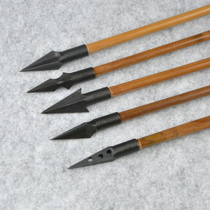 AmE Arrowhead 8mm Carbon Steel Retro Willow Leaf Hunting Arrows - Product Image 4