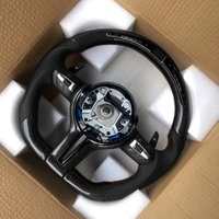 Roda kemudi LED serat karbon, untuk BMW, serat karbon, untuk F15 F36 F01 F10 F30 F31 F32 F20 E92 E60 X6 E71 X5 E70 E90 M3 M4 M5 M6 kendaraan