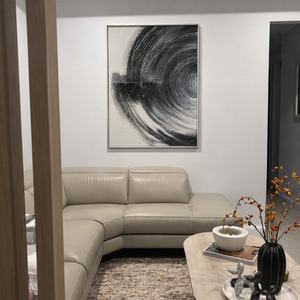 Art mural Wabi Sabi, peinture sur toile abstraite texturée en acrylique encadrée, nature morte faite à la main, décoration de luxe pour la maison - Product Image 6