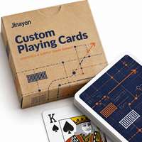 Jeu de cartes à jouer en papier avec logo personnalisé, imprimé mat, boîte de rangement, jeu de cartes promotionnel avec 54 cartes pour les événements de marque