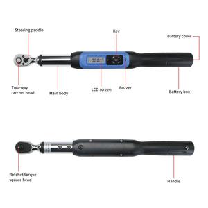 Clé dynamométrique numérique industrielle OEM de haute précision 10-85N avec tête à cliquet, buzzer et LED, pour tiges métriques 3/8 et 1/4 - Product Image 3