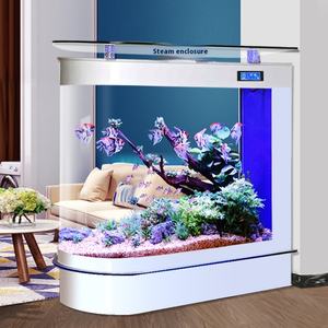 Ultra Helder Glas <span class=keywords><strong>Aquarium</strong></span> Groot <span class=keywords><strong>Aquarium</strong></span> Met Filtratie Verlichting Transparante Panoramische Woonkamer Decoratie - Product Image 3