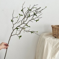 Branches artificielles sèches, bourgeons verts, plantes en plastique, longues branches de 30 cm à 100 cm pour la création de décorations d'arbres, salons et centres commerciaux