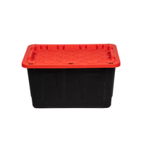 Boîtes de rangement empilables en plastique épais de 40 gallons avec couvercle verrouillable