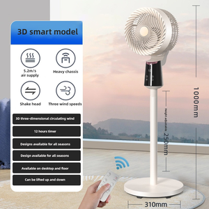 Ventilador de Piso Retráctil de 12 Velocidades con Temporizador de 12 Horas, Control Remoto por Voz, Circulación de Aire, Pantalla Táctil Eléctrica - Product Image 5