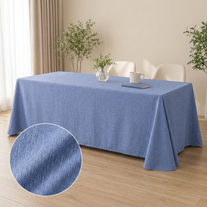 Mantel Rectangular de Poliéster con Aspecto de Lino, Resistente a las Arrugas, para Eventos y Hostelería, Venta al Por Mayor - Product Image 1