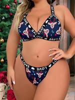 Vente en gros de lingerie sexy de style européen, grande taille, dentelle, motif papillon, tissu dobby, séchage rapide, respirant, sur mesure