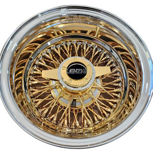 Jantes 5x114.3, Jantes dorées, Jantes à rayons, Roue à rayons, Pneu à flanc blanc, lenzio, Roues à rayons - Product Image 1