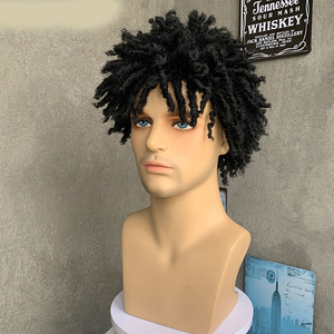 <span class=keywords><strong>Peluca</strong></span> corta afro para <span class=keywords><strong>hombre</strong></span> con bloque <span class=keywords><strong>de</strong></span> pelo sintético <span class=keywords><strong>de</strong></span> onda profunda personalizada trenza sucia Reggae reemplazo <span class=keywords><strong>de</strong></span> cabello precio <span class=keywords><strong>de</strong></span> fábrica - Product Image 3