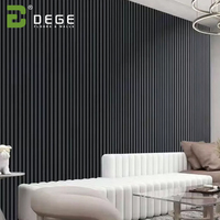 Panneaux muraux décoratifs 3D en WPC à lamelles cannelées pour murs ou plafonds et panneaux de revêtement PVC pour téléviseurs d'intérieur – Art intérieur moderne