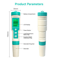 Prix d'usine, mètre de qualité de l'eau 7 en 1, mètre numérique de pH, mètre EC, mètre TDS, OEM ODM