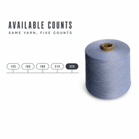 Fil à tricoter 100% polyester 32S bleu poussière pour le tricot, le tissage et la couture