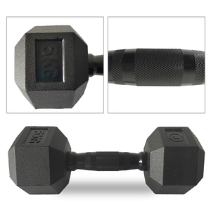 Bộ Quả Tạ Lục Giác Không Trọng Lượng Tập Gym Chất Lượng Cao Bằng Cao Su Màu Đen Tập Thể Dục - Product Image 4